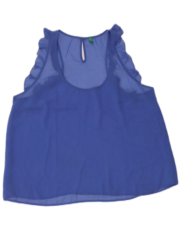 Camicetta senza maniche da donna Benetton Top UK 16 Large Blu