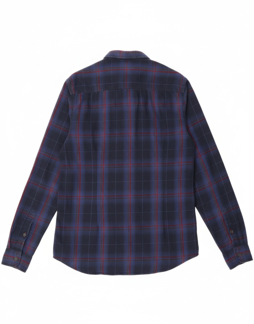 US POLO ASSN Mens Flannel Shirt Medium Navy Blue Check Cotton