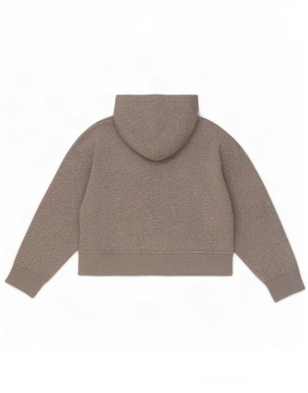 Maglione con cappuccio dalla vestibilità rilassata da donna Zara UK 12 Cotone chiazzato grigio medio