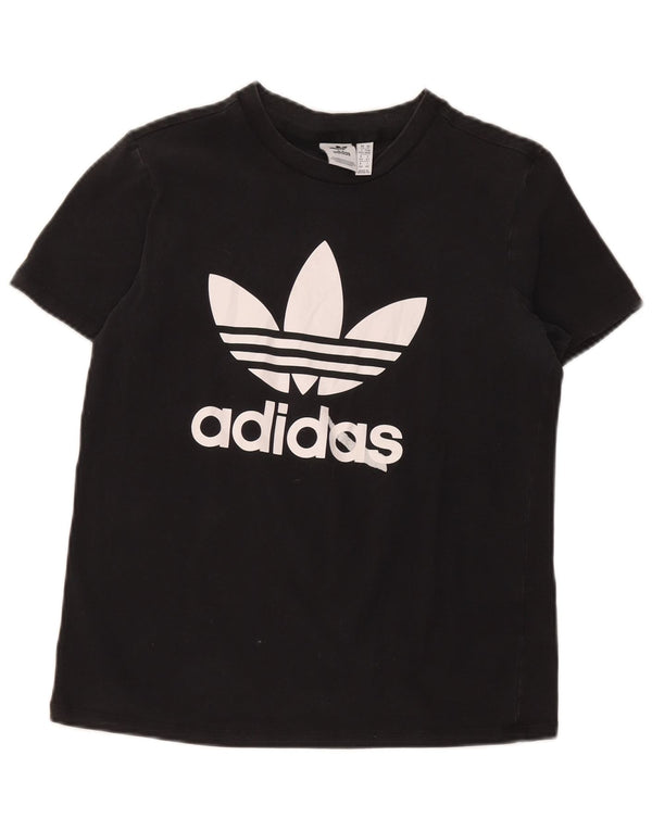 T-shirt grafica da donna Adidas Top UK 14 cotone medio nero