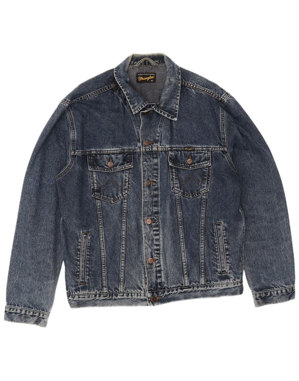 Giacca di jeans da uomo Wrangler UK 42 XL Cotone blu navy