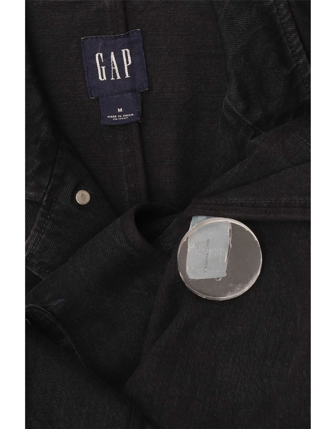 Giacca di jeans da uomo Gap UK 38 cotone nero medio