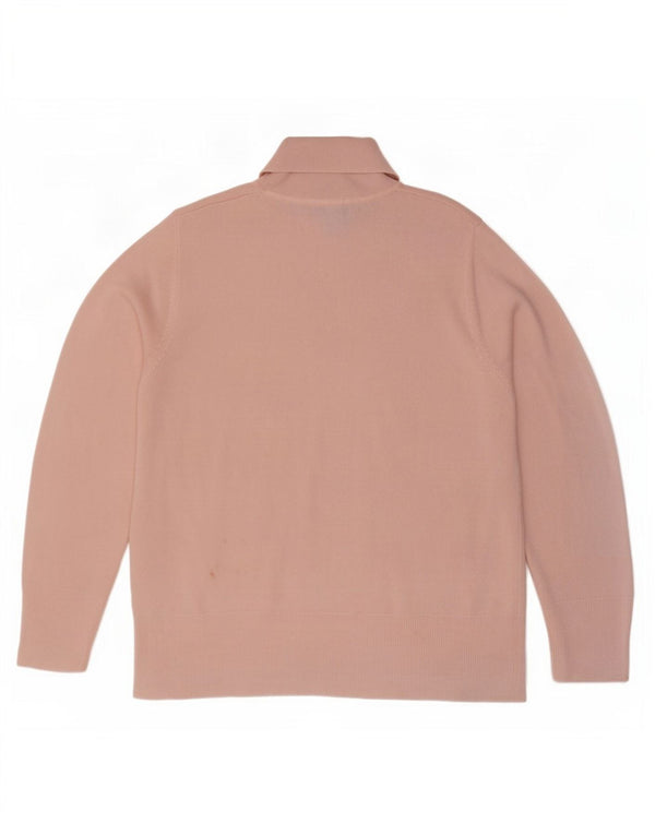 Maglione maglione a collo alto da donna Marks & Spencer UK 18 XL Acrilico rosa