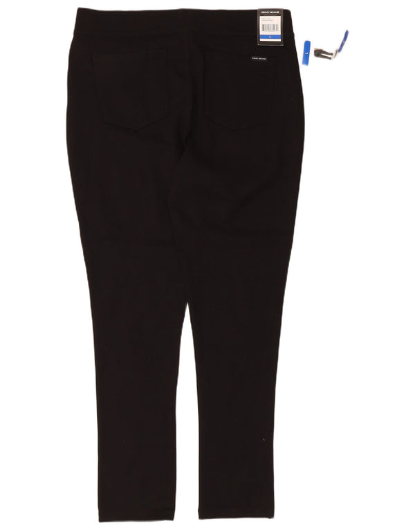 Pantaloni casual skinny da donna Dkny grandi W34 L28 viscosa nera