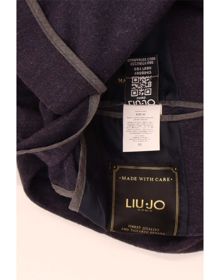 Giacca blazer a 2 bottoni da uomo Liu Jo IT 50 Large in poliestere blu navy