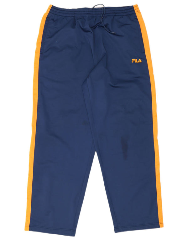 Fila Mens Tracksuit Trousers XL Blue Colourblock Polyester
