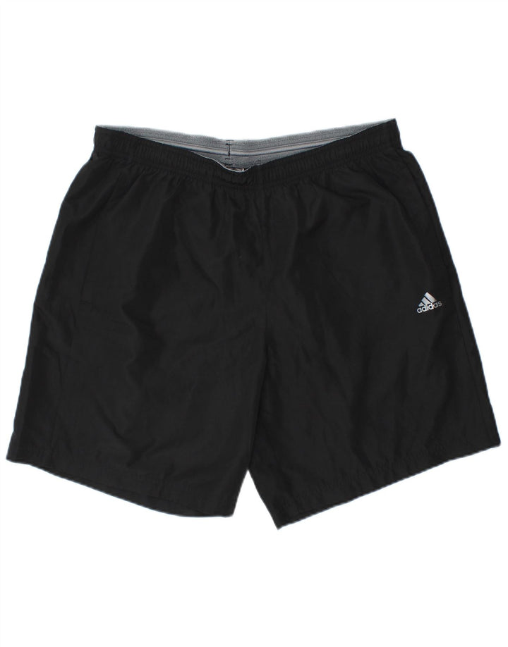 Pantaloncini sportivi ADIDAS Climalite da uomo grandi in poliestere nero