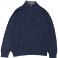 Gant Maglione da uomo con zip e collo 2XL in cotone blu navy