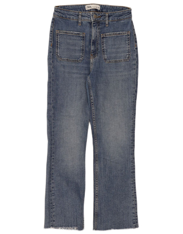 Jeans dritti da donna Zara EU 36 XS W26 L26 cotone blu