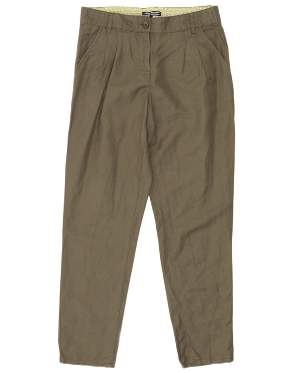 Pantaloni chino affusolati da donna Tommy Hilfiger US 4 Small W28 L28 Lino kaki