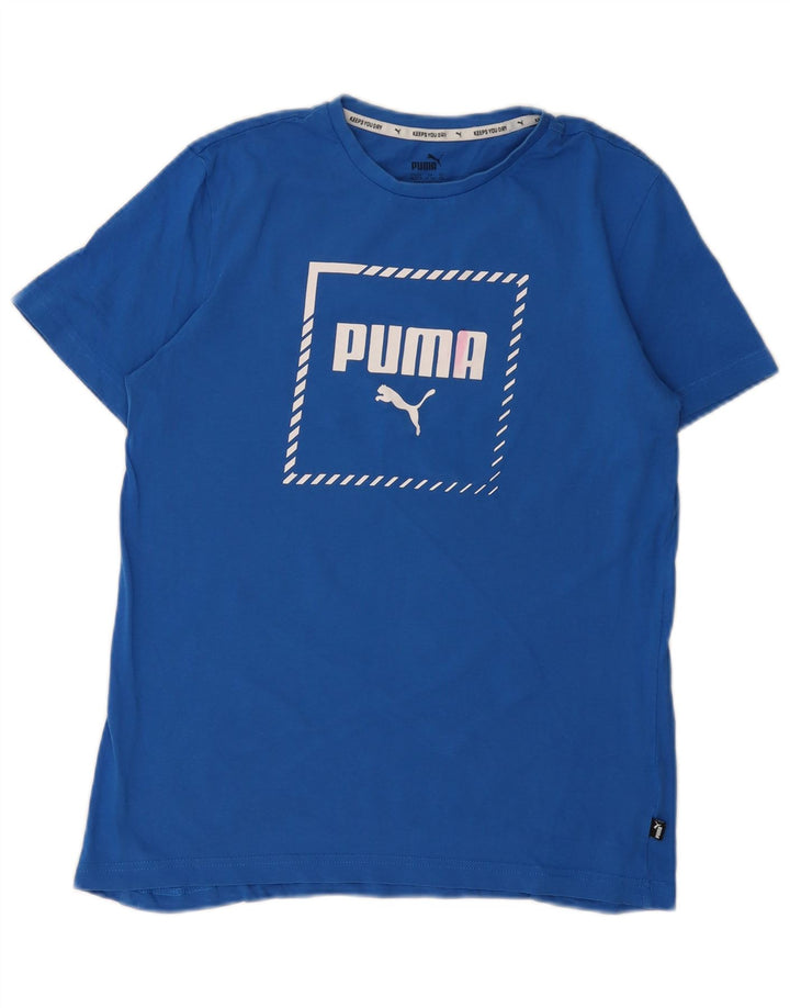 Maglietta grafica Puma da bambino 15-16 anni in cotone blu