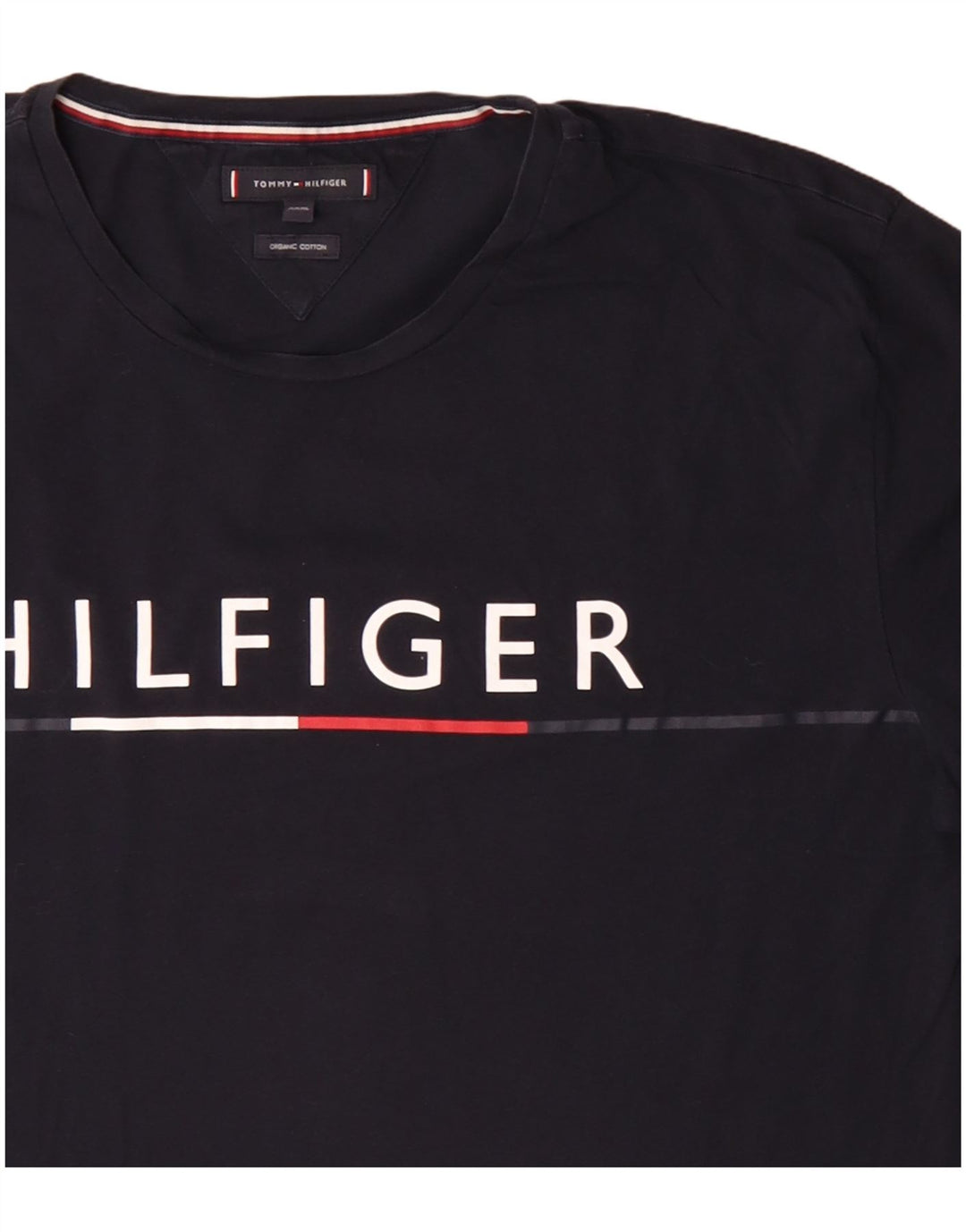 T-shirt grafica da uomo Tommy Hilfiger Top 3XL cotone blu navy