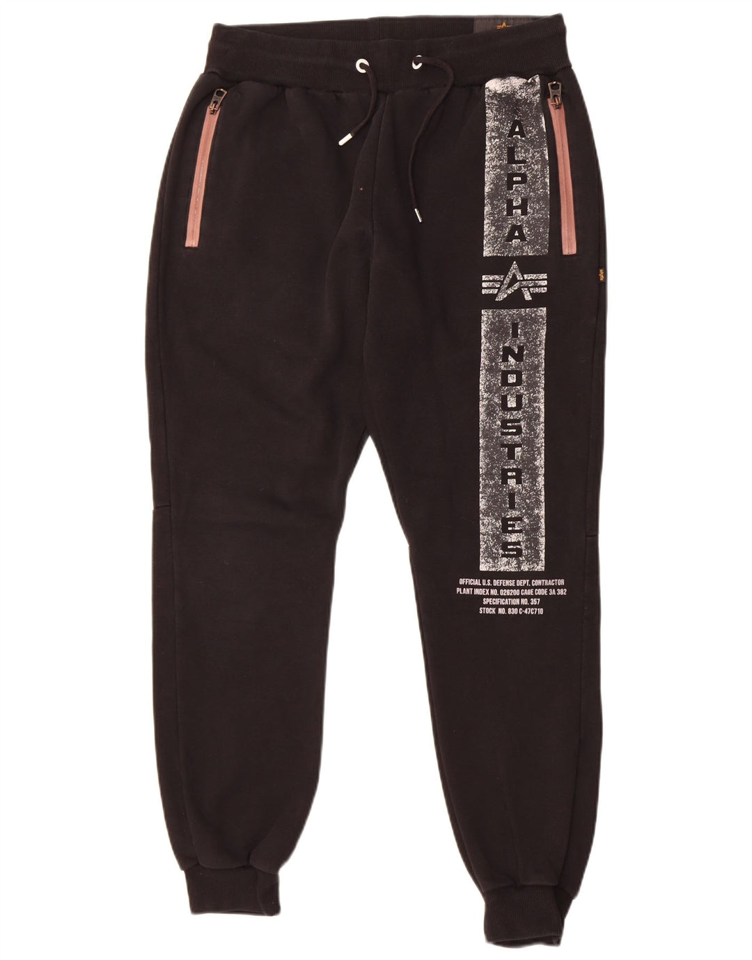 Pantaloni da tuta con grafica da uomo Alpha Industries Joggers medi neri