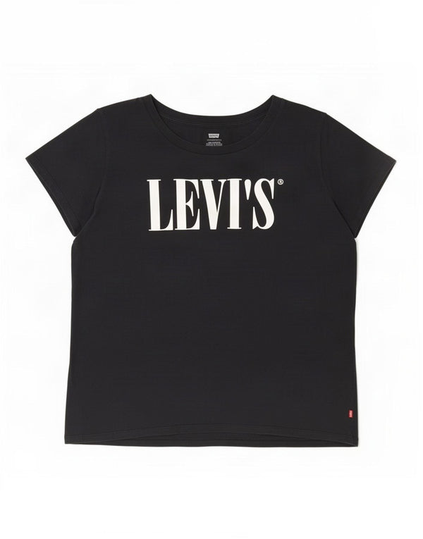 T-shirt grafica da donna Levi's Top UK 18 XL Nera