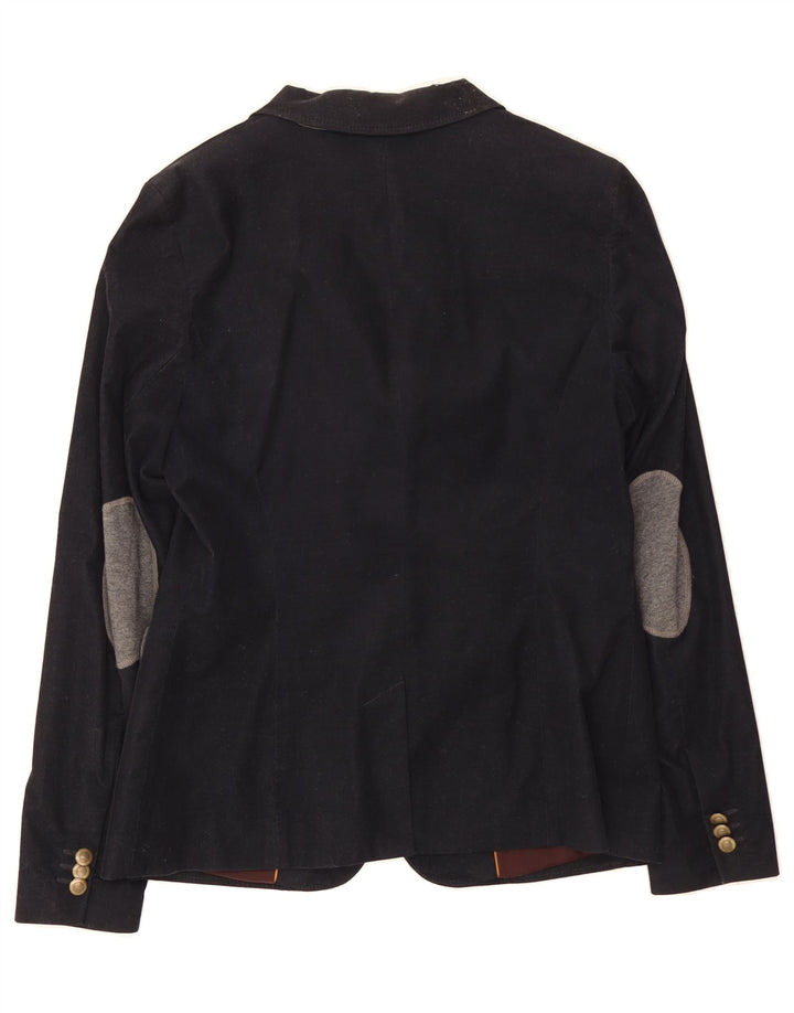 ESPRIT Womens 3 Button Blazer Jacket UK 14 Medium Navy Blue Cotton Vintage Esprit and Second-Hand Esprit from Messina Hembry 