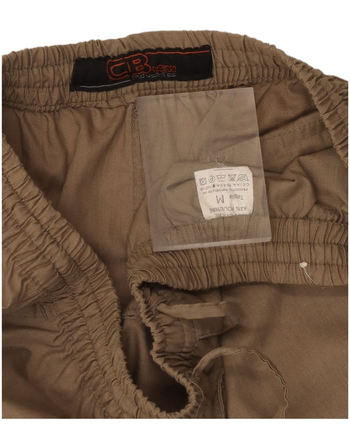 Pantaloni cargo dritti da donna vintage medi W30 L31 in cotone beige