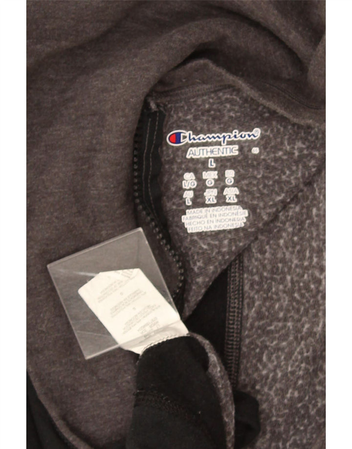 Felpa corta da donna CHAMPION, maglione UK 16, grande, grigio, color block