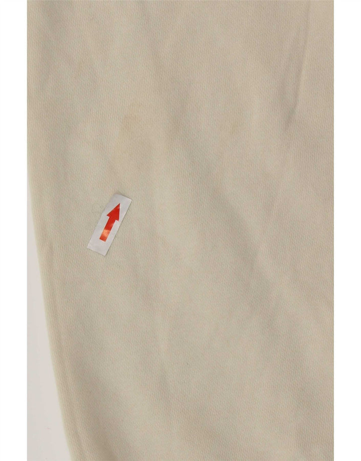 Felpa oversize corta da donna Nike, maglione UK 14, cotone bianco sporco medio