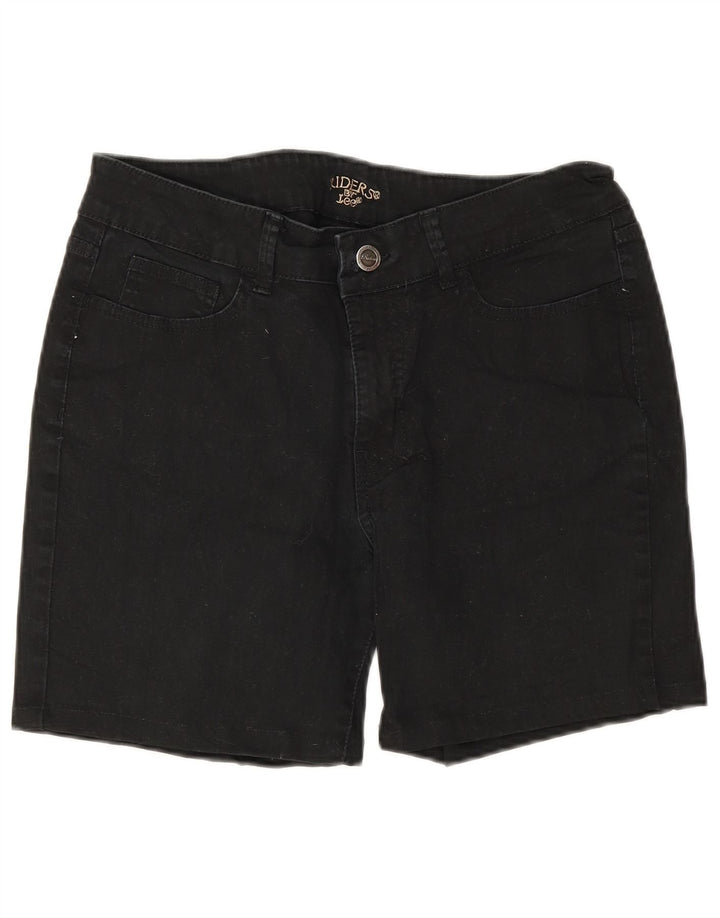Pantaloncini di jeans Lee Riders da donna US 12 Large W30 cotone nero