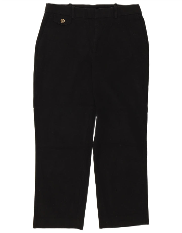 Pantaloni corti dritti da donna Zara medi W28 L26 cotone nero
