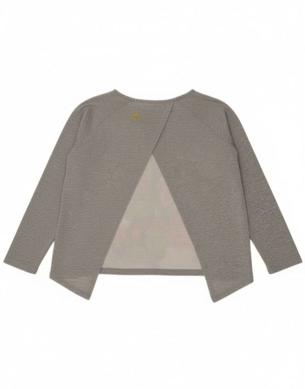 Desigual Donna Maglione con scollo a barchetta Maglione UK 14 Grigio medio floreale