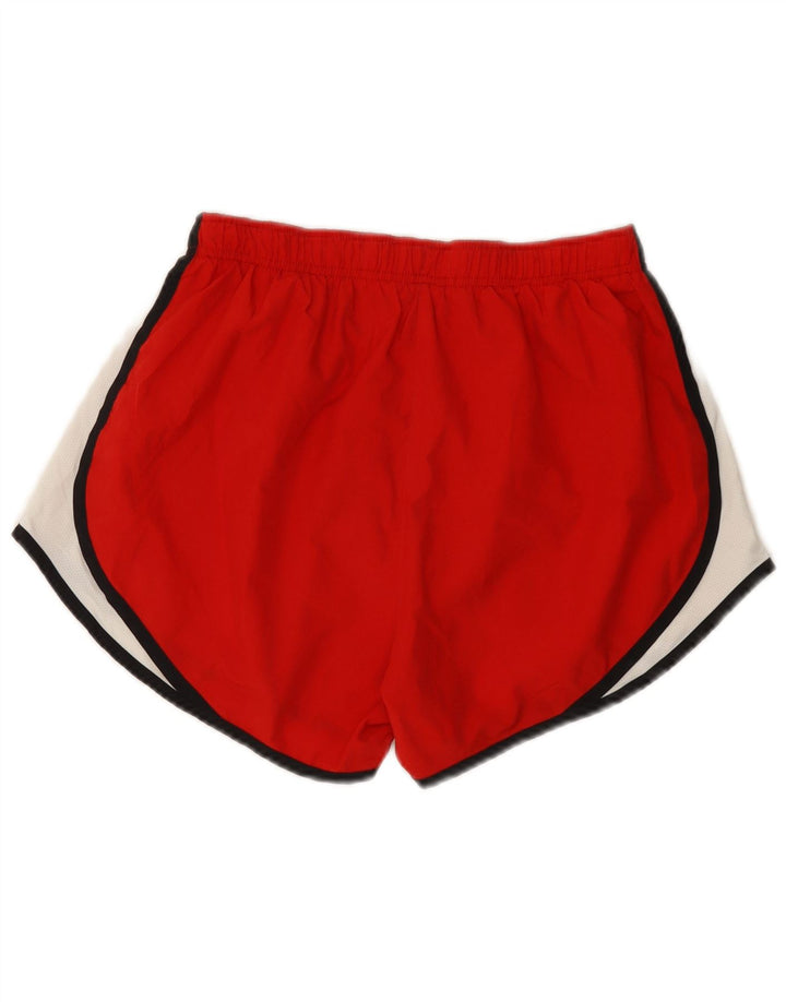 Pantaloncini sportivi Nike da donna Dri Fit UK 12 Medium Red Colourblock in poliestere