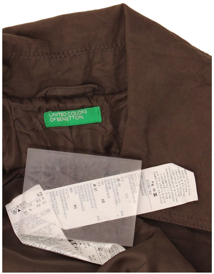 Trench Donna BENETTON IT 42 Cotone Marrone Medio