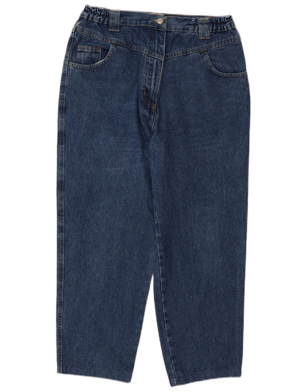 Jeans affusolati a vita alta da donna vintage IT 50 XL W30 L26 cotone blu