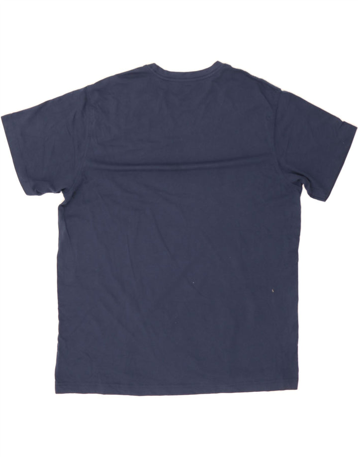 EDDIE BAUER Mens T-Shirt Top XL Navy Blue Polyester Vintage Eddie Bauer and Second-Hand Eddie Bauer from Messina Hembry 