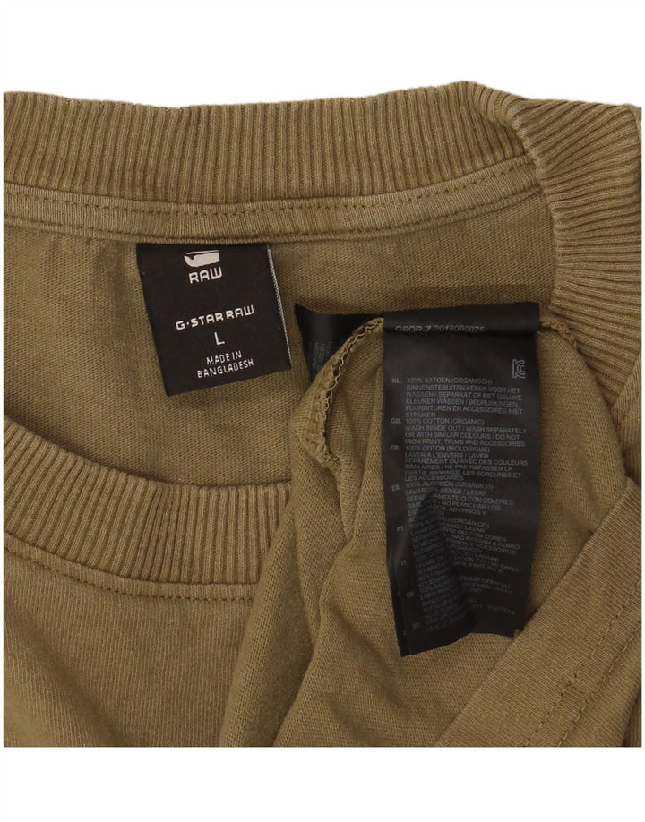 T-shirt da uomo G-Star Top grande in cotone kaki