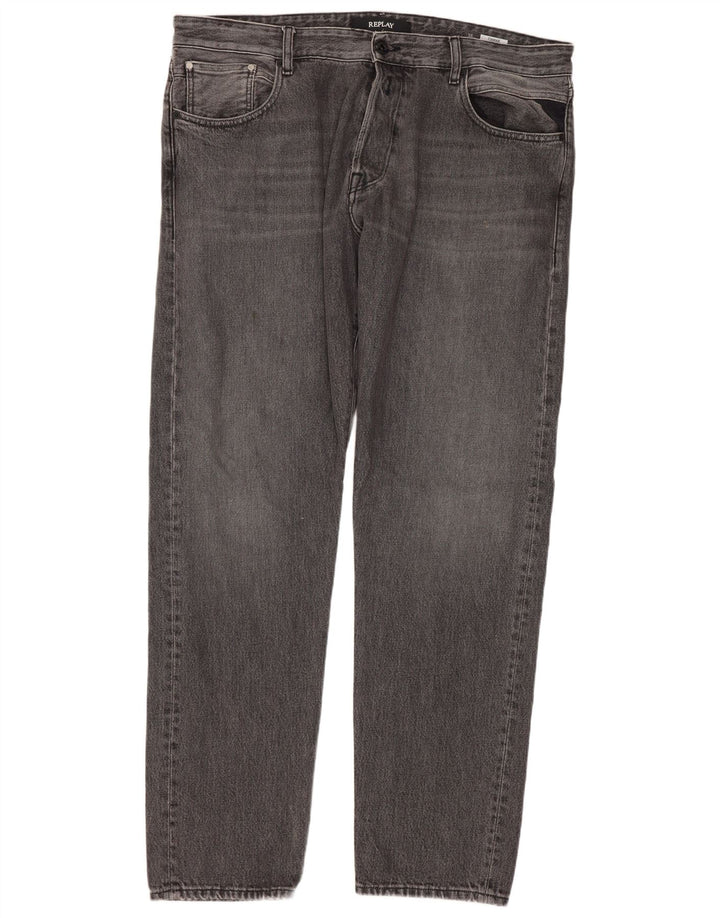 Replay Jeans affusolati Tinmar da uomo W38 L32 in cotone grigio