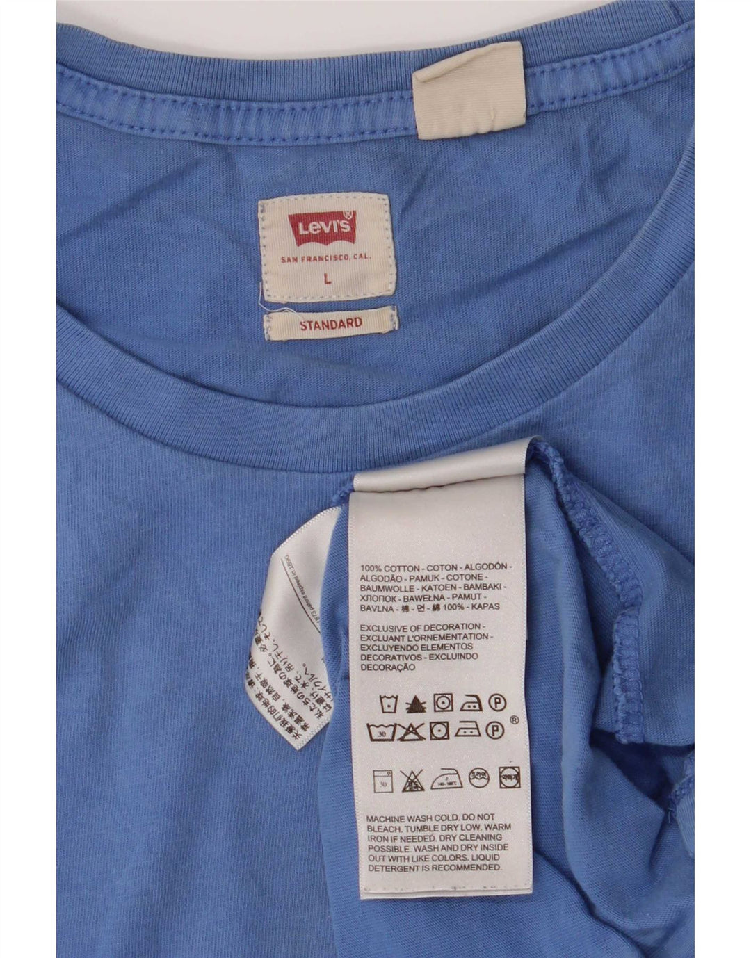 T-shirt standard da uomo Levi's Top grande in cotone blu