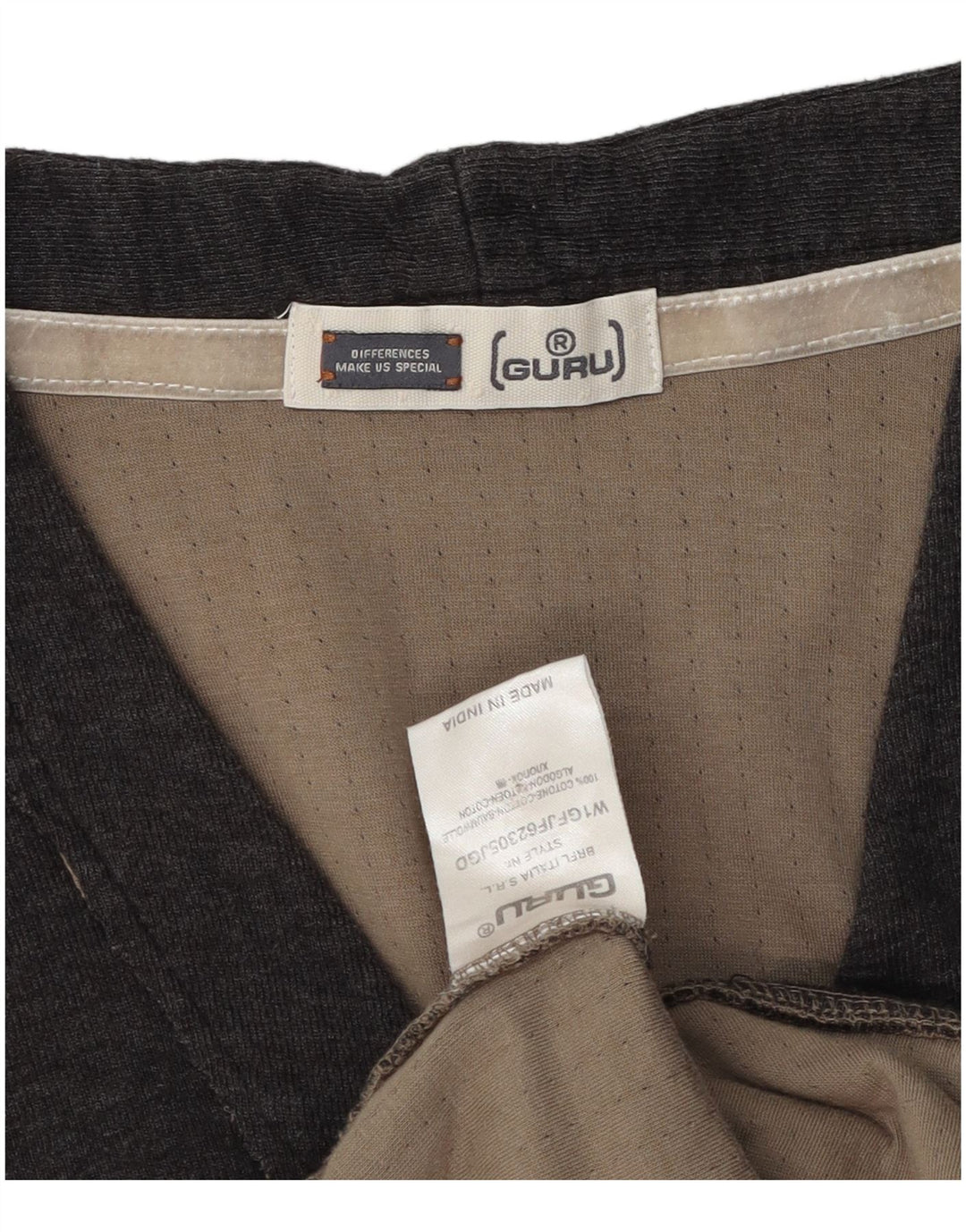 Maglione cardigan da uomo Guru piccolo in cotone grigio