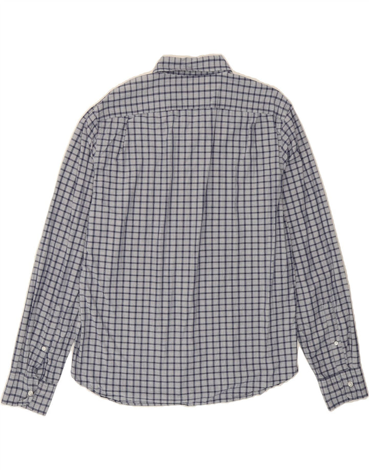 J. CREW Mens Slim Shirt Large Blue Check Cotton Vintage J. Crew and Second-Hand J. Crew from Messina Hembry 