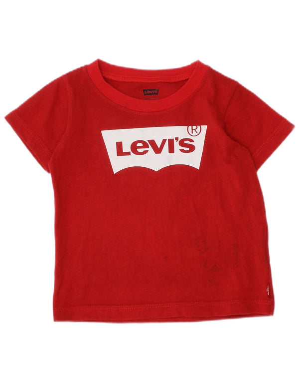 LEVI'S Baby Boys Graphic T-Shirt Top 12-18 Months Red Cotton