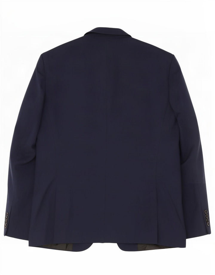 Giacca blazer slim fit da uomo Zara a 2 bottoni EU 56 XL blu navy