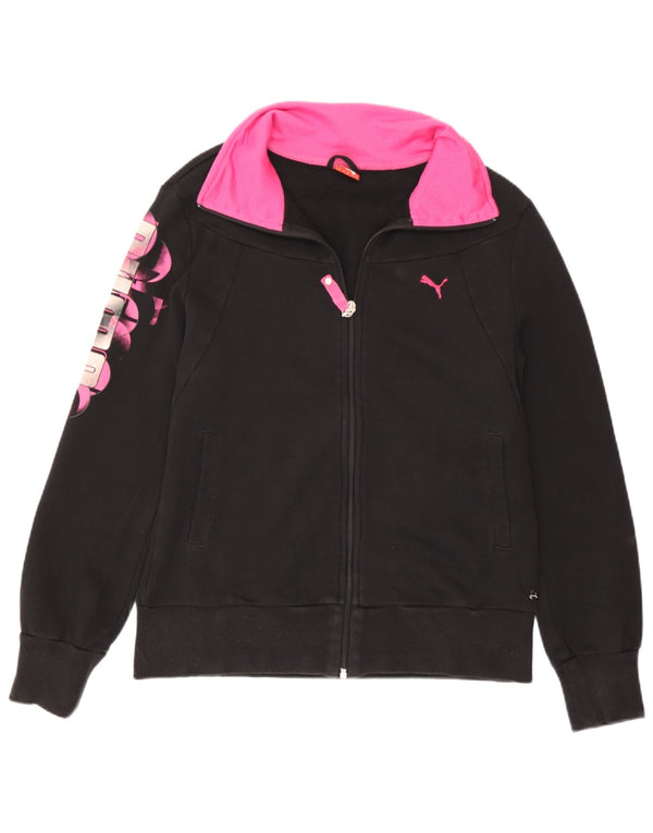 Giacca da ginnastica grafica da donna Puma UK 14 media nera