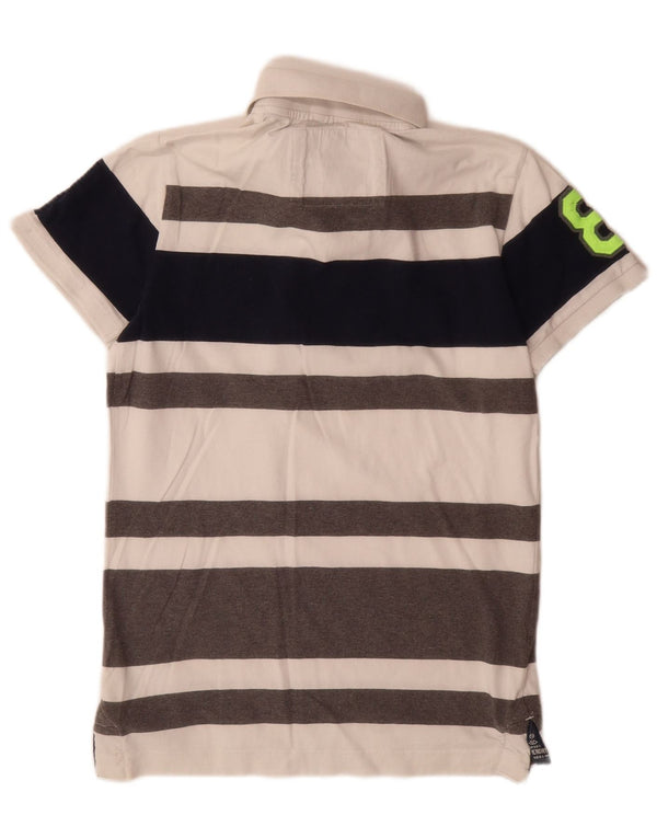 Superdry Polo da uomo con grafica media cotone a righe multicolore