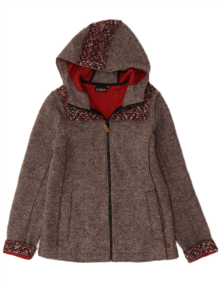 Giubbotto bomber con cappuccio da donna CMP UK 10 piccolo grigio lana vergine