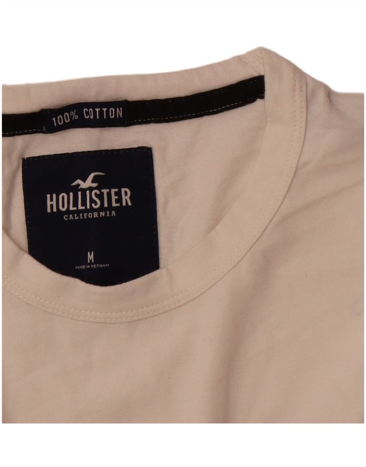 HOLLISTER Top grafico da uomo a maniche lunghe in cotone color block bianco medio