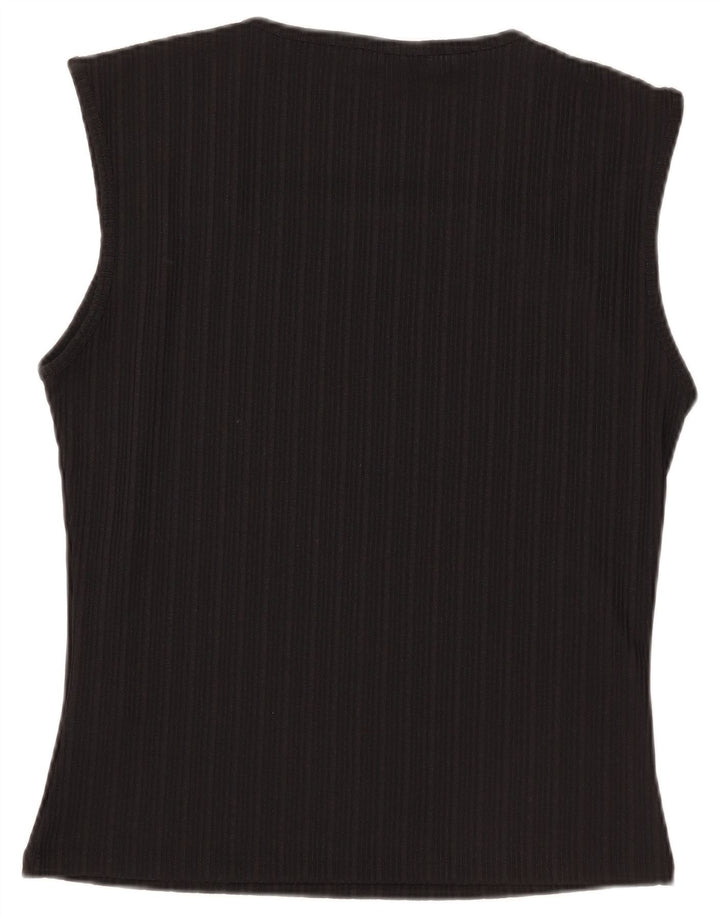 Top camicetta senza maniche da donna Lipsy UK 18 XL poliestere nero
