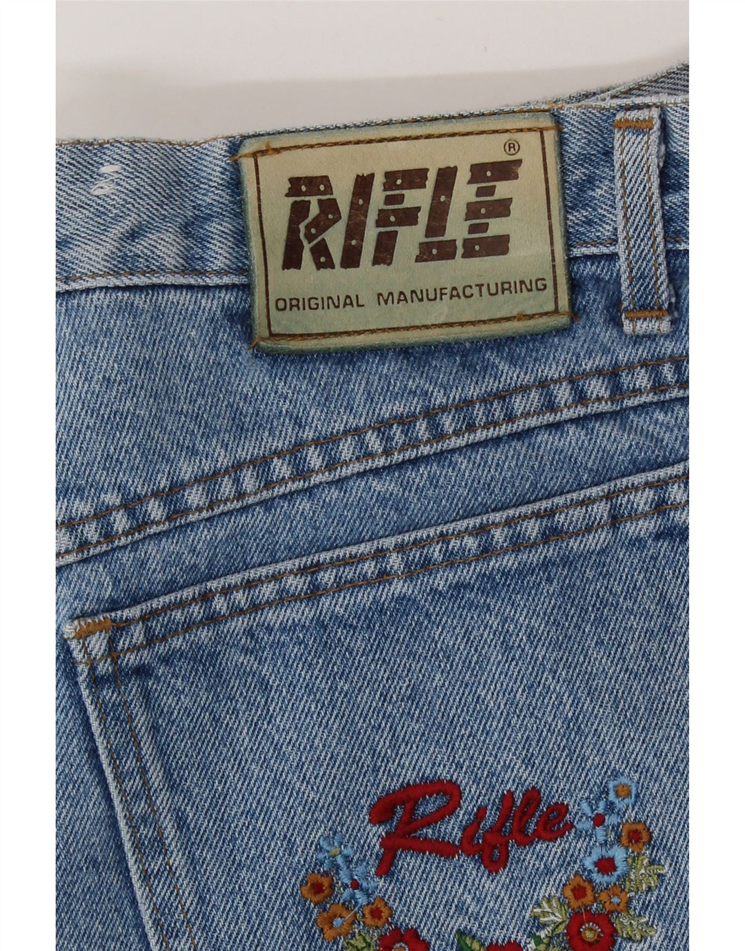 Jeans affusolati a vita alta Rifle da donna W28 L29 Blu