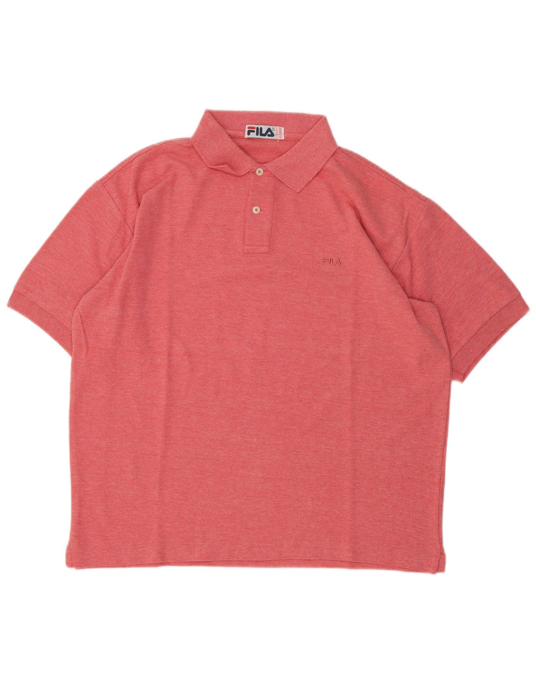 Polo da uomo Fila IT 50 cotone chiazzato rosso medio
