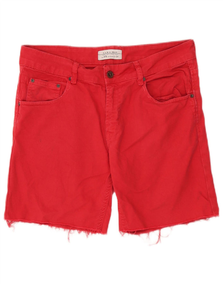Pantaloncini di jeans da uomo Zara EU 40 medi W31 rossi