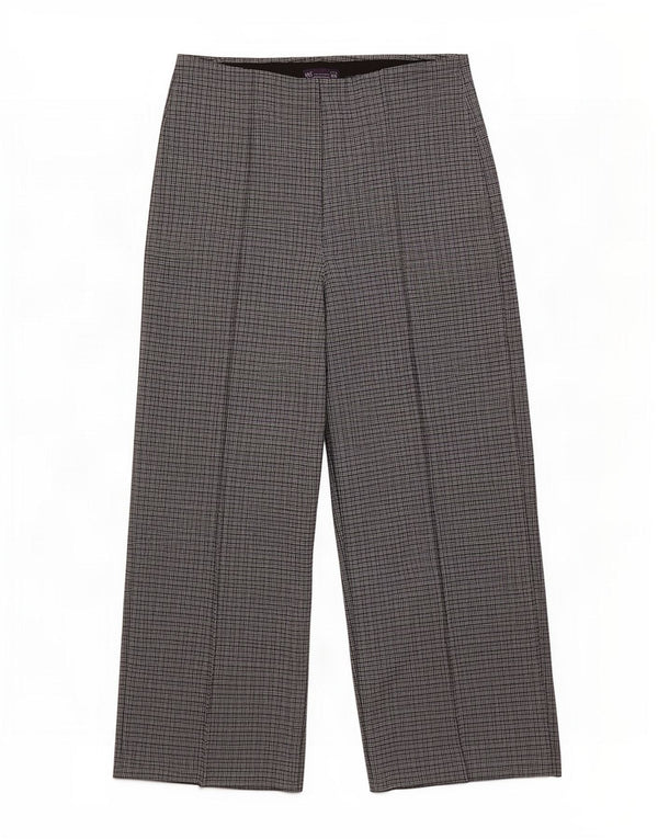 Pantaloni casual da donna Marks & Spencer UK 12 medi W30 L32 quadri grigi