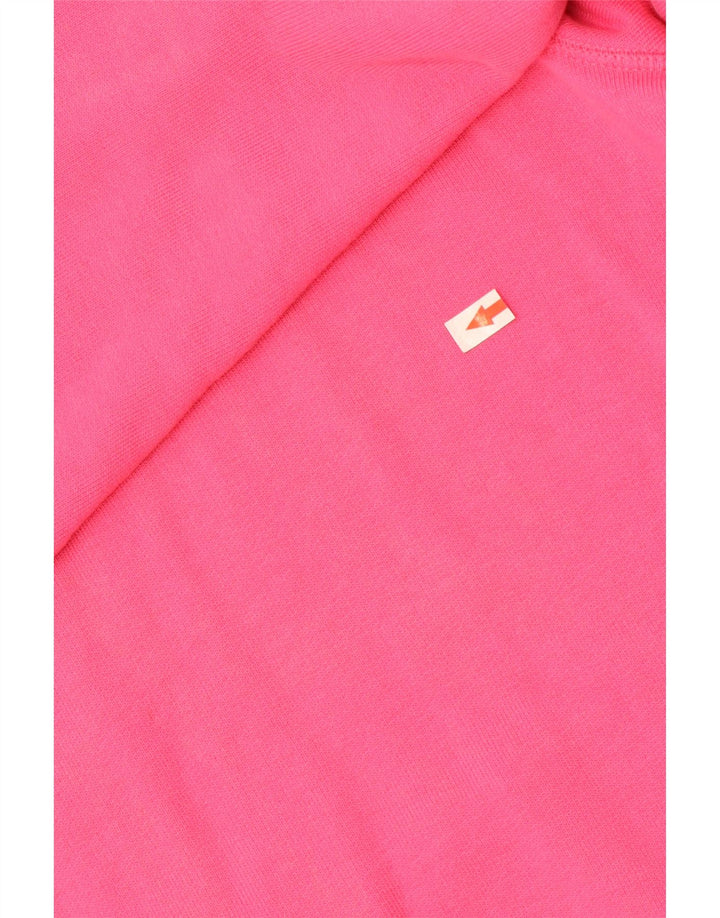 Maglione con cappuccio e zip da donna Marks & Spencer UK 12 Cotone rosa medio