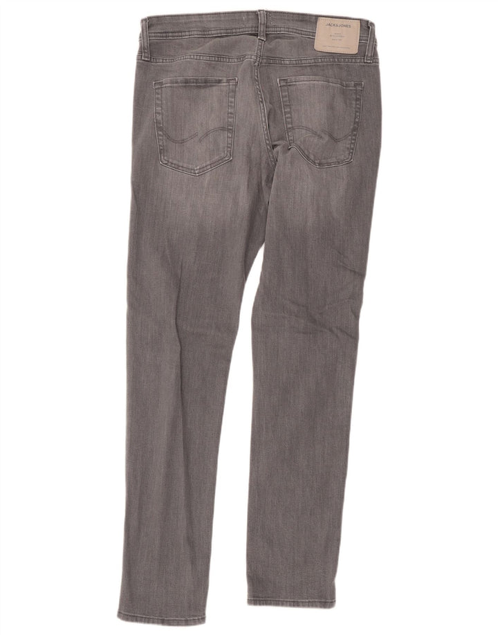 Jack & Jones Uomo GLENN Slim Jeans W34 L33 Cotone Grigio