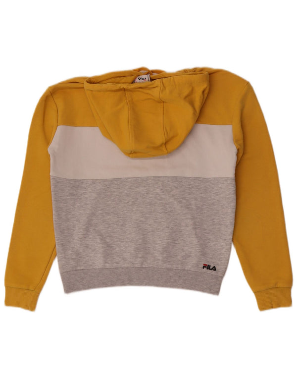 Felpa con cappuccio grafica da donna Fila UK 6 XS multicolore Colourblock