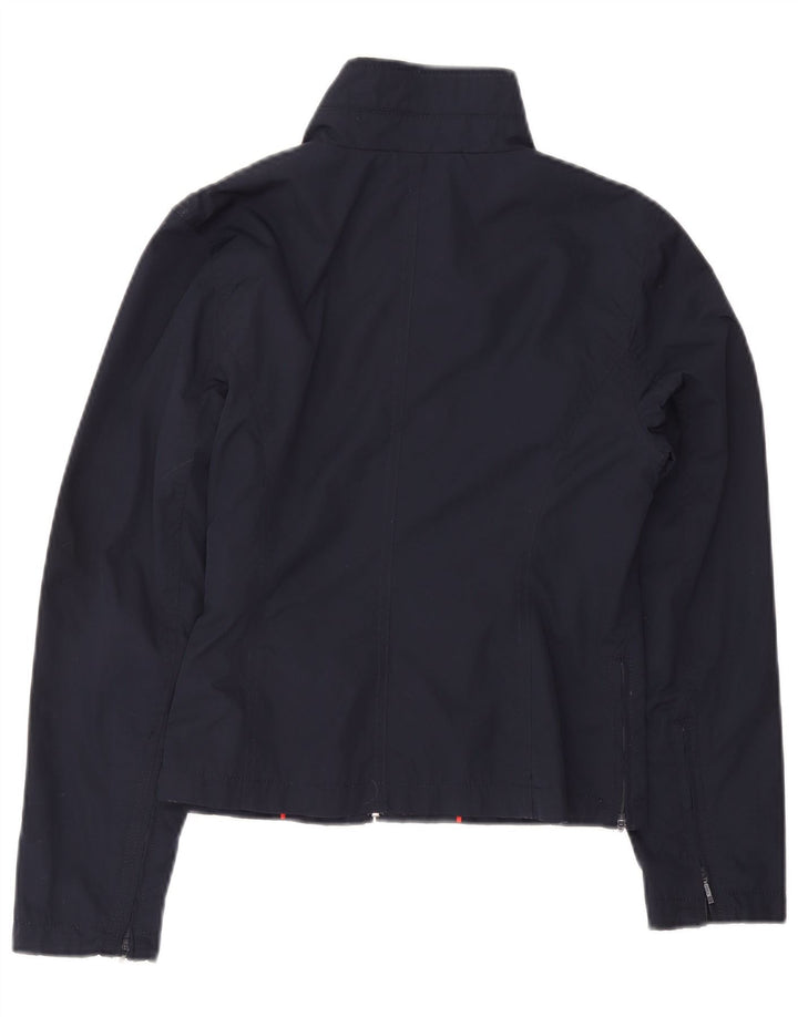 Giubbotto bomber corto da donna Tommy Hilfiger UK 12 medio blu navy poliestere
