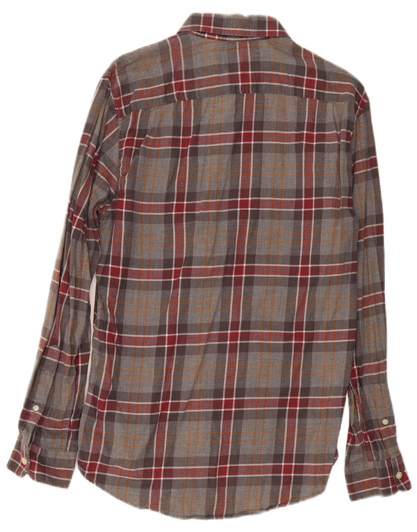 Camicia in flanella da uomo Jack Wills piccola in cotone scozzese grigio